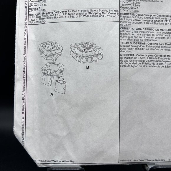 McCall's Crafts M5721 “3 in One Shopping Cart Cover” Sewing Pattern Uncut - Picture 4 of 5